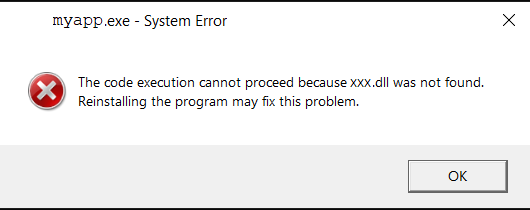 Unable to start program