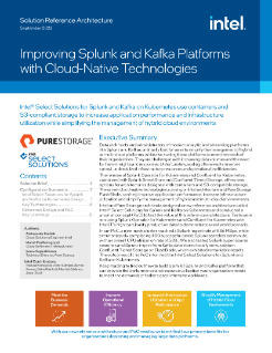 โซลูชั่น Intel® Select สำหรับ Splunk และ Kafka ใน Kubernetes