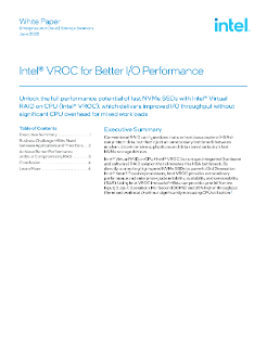Intel® VROC เพื่อประสิทธิภาพ I/O ที่ดีขึ้น