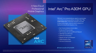 ข้อมูลจำเพาะของกราฟิก Intel® Arc™ Pro A30M 