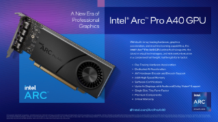 ข้อมูลจําเพาะกราฟิก Intel® Arc™ Pro A40