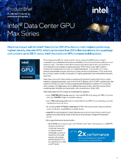 Intel® Data Center GPU Max ซีรีส์