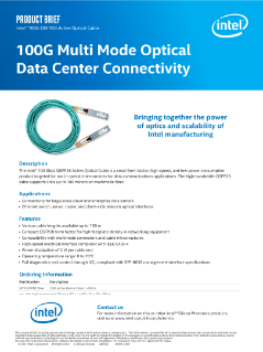 100G Optical Data Center Connectivity