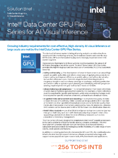 Intel® Data Center GPU Flex Series สําหรับการอนุมานภาพ AI