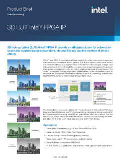 3D LUT Intel® FPGA IP