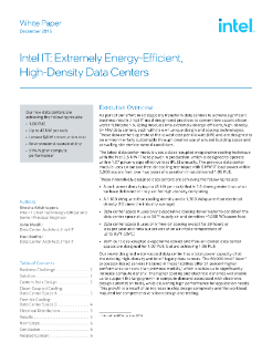 Intel IT: Extremely Energy-Efficient, High-Density Data Centers