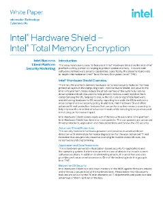 เอกสารข้อมูล Intel® Total Memory Encryption