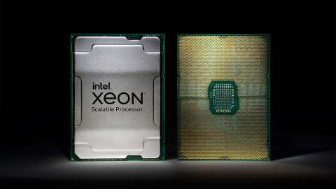 The front and back of an intel xeon scalable processor