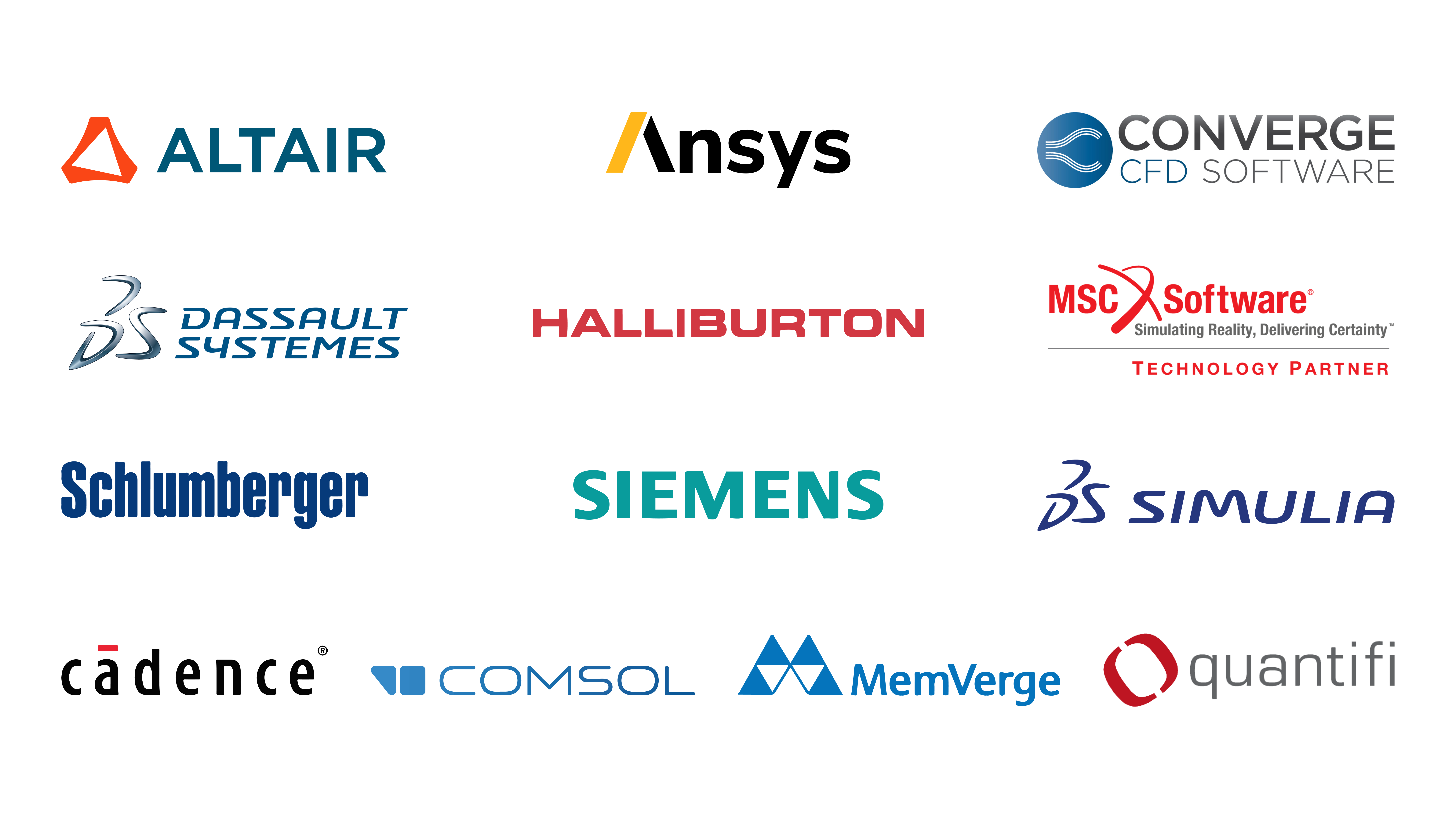 Logo grouping of Intel HPC software partners