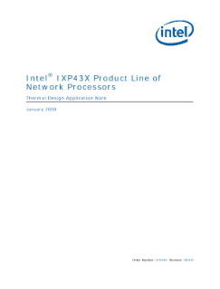 ®
Intel IXP43X Product Line of
Network Processors