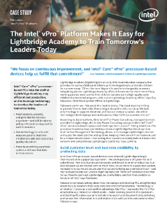 Intel vPro® Platform Helps Lightbridge Academy