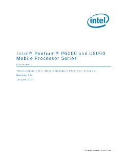 Intel® Pentium® P6000 and U5000 Mobile Processor Series Datasheet