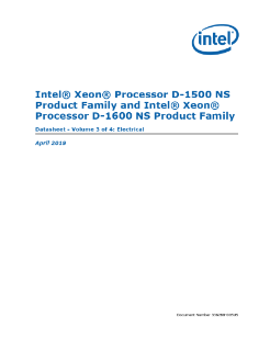 Intel® Xeon® Processor D-1500 NS and D-1600 NS Product Family External Design Specification Addendum Volume 3: Electrical