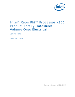 Intel® Xeon Phi™ Processor x205 Product Family Datasheet, Vol. 1