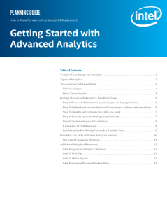 Guide to Getting Started with Advanced Analytics