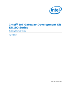 ชุดพัฒนา Intel® IoT Gateway DK100 ซีรี่ส์: คู่มือเริ่มต้นใช้งาน
