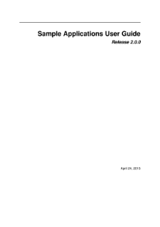 User Guide: Sample Applications for DPDK