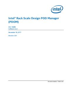 Intel® Rack Scale Design (Intel® RSD) POD Manager User Guide