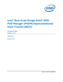 Intel® Rack Scale Design (Intel® RSD) PODM RESTful API Specification
