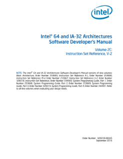 Intel® 64 and IA-32 Architectures Software Developer’s Manual Volume 2C: Instruction Set Reference