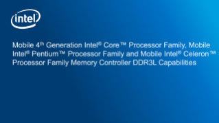 DDR3L Clarification—Mobile 4th Gen Intel® Core™ Processor Family