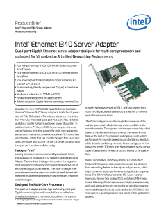 Intel® Ethernet Server Adapter I340 Product Brief