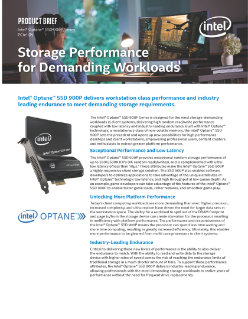 Intel® Optane™ SSD 900P Series Product Brief