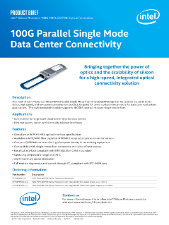 Intel® Silicon Photonics 100G PSM4 Brief