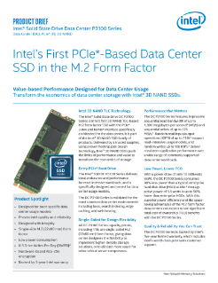 Intel® SSD Data Center P3100 Series M.2 Form Factor Product Brief