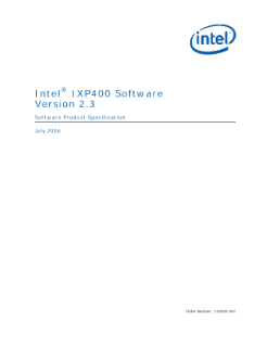 Intel® IXP400 Software, V2.3: Product Specification