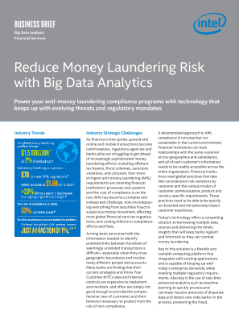 Intel, Cloudera, and SAS Financial Services Anti-Money Laundering Solution