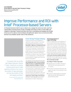 Improve Performance and ROI with Intel® Processor-based Servers