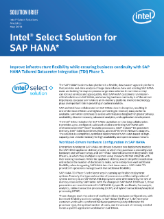 Intel Select Solutions for SAP HANA