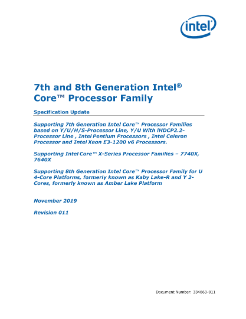 7th Gen Intel® Processor Families and 8th Gen Intel® Processor Family for U Quad Core Platforms Specification Update