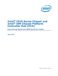 Intel® X99 Chipset Platform Controller Hub (PCH) Specification Update