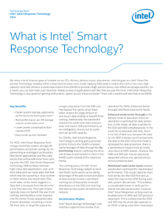 Intel® Smart Response Technology: Technology Brief
