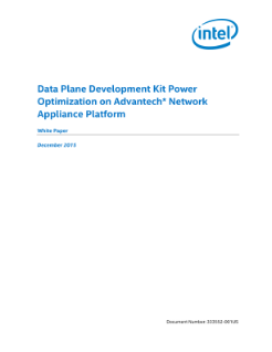 Data Plane Development Kit Power Optimization on Advantech* Network Appliance Platform: White Paper