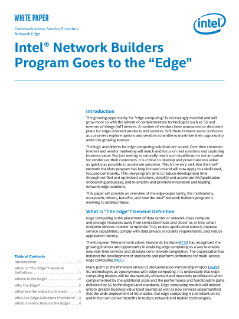 Intel® Network Builders Goes to the 