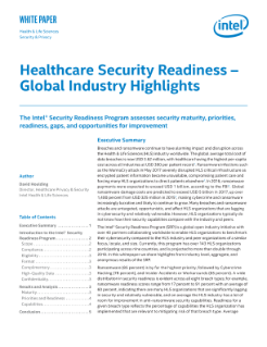 Healthcare Security Readiness