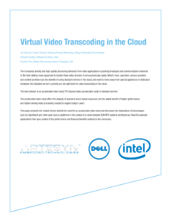 Virtual Video Transcoding and Accelerated Video in the Cloud